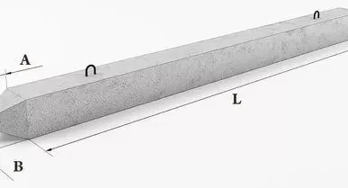 фото Свая общестроительная С 120-30-12у 12000х300х300 мм