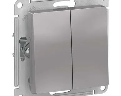 фото Выключатель SE ATLAS 2кл., б/р, алюм.