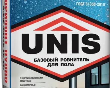 фото Водостойкий базовый ровнитель для пола Unis Горизонт HYDRO, 25 кг