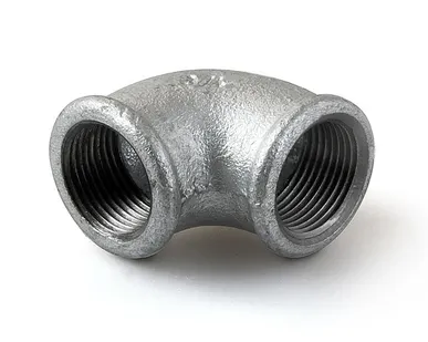 фото Угольник прямой Ду25 чугунный оцинкованный