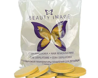 фото Желтый воск для депиляции в дисках Beauty Image