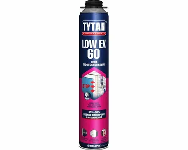 фото Профессиональная монтажная пена с увеличенным выходом TYTAN PROFESSIONAL Low Expansion 60, 750 мл (243706)
