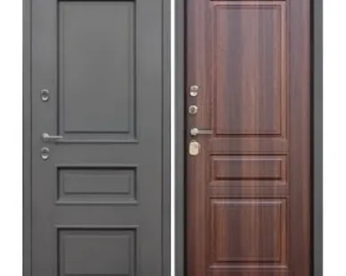 фото Входная дверь Термо Айсберг муар коричневый-дуб Коньяк