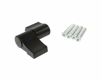 фото Петля дверная подшипниковая ELEMENTIS new, 2-х секционная, м/о 67, крепление на теплый профиль, черный матовый RAL9005S