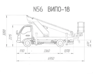 фото Автогидроподъемник ВИПО-18 на шасси JAC N56