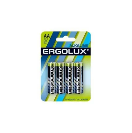 Фото №0 Элемент питания алкалиновый LR6 BL-4 LR6 BL-4 1.5В Alkaline (блист.4шт) Ergolux 11748