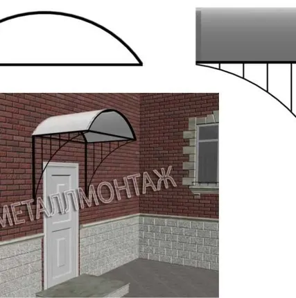 Фото №0 Кованые козырьки А - 1.