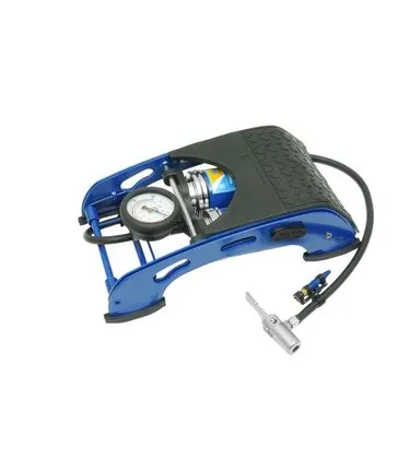 Фото №0 Насос ножной "KRAFT" (с манометром, 2 цилиндра, в сумке)