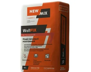 фото Монтажный клей Нью Микс "WallFIX", 20кг