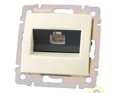 фото Механизм розетки информ. 1-м СП RJ45-ISDN/интернет VALENA сл.кость Leg 774341