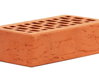 фото Кирпич лицевой керамический Красный «Королевский двор» пустотелый полуторный