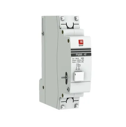 Фото №0 Расцепитель минимального/максимального напряжения РММ-47 на DIN рейку EKF