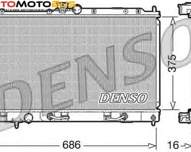 фото Радиатор, охлаждение двигателя DENSO DRM45024 Радиатор охл. ДВС MI Lancer VI 1.6 I AUT. 03