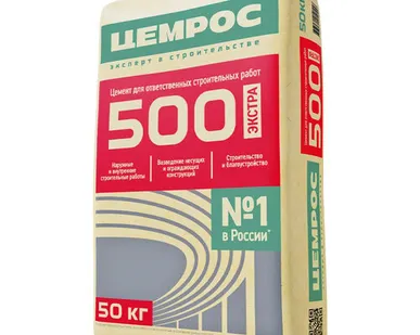 фото Цемент М500 Цемрос Экстра I 42,5Б 50 кг