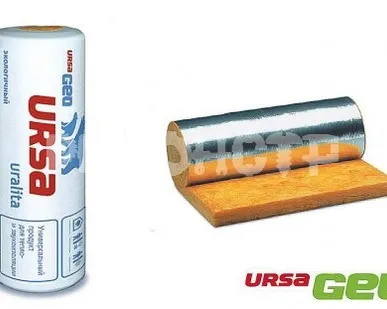 фото Утеплитель URSA GEO М-11Ф (ролик) 12500-1200-50мм (15,00 м2 0,75 м3 11,5кг/м3 1шт) (5/30) П
