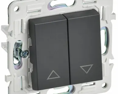 фото SKANDY Выключатель жалюзи 10А SK-V12T титан IEK