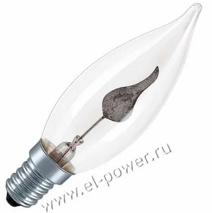 Фото №0 DECOR BA FLICKER CL 3W 230V E14 (мерцающий огонь d=35 l=125) - лампа Osram*