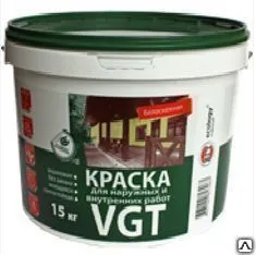 Фото №0 Краска ВДАК-1180 д/вн. и нар. работ белоснежная 15 кг