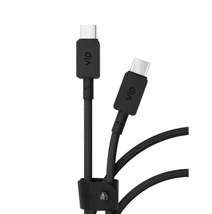 Фото №0 Дата-кабель "vlp" Nylon Cable USB C - USB C, 100W, 2м, черный