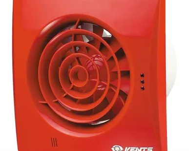 фото Осевой накладной вентилятор 100 Квайт красный с о/клапаном Vents