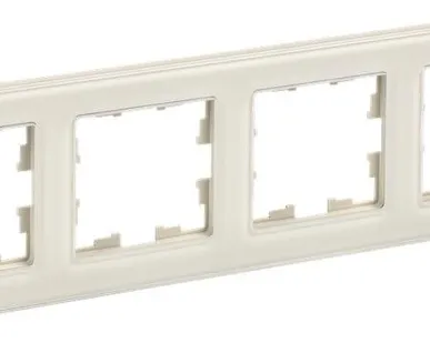 фото Рамка 4-м BRITE РУ-4-2-БрВа стекло ванильн. IEK BR-M42-G-K10