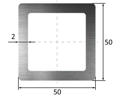 фото Труба профильная 50х50х2