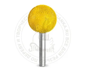 фото 6S1-40 - шар, Ø хвостовика 6мм X Ø фрезы 25,4мм (fine/желтая)