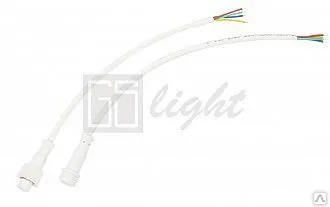 фото Соединительный кабель (4pin) герметичный (IP67) 4х0.35 300V белый