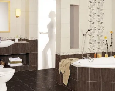 фото Настенная плитка Enigma Cersanit 25 х 35 см бежевая