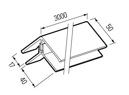 Фото №0 FS 222 - Планка (2 компонентная) угол универсальный KerraFront Золотой Дуб