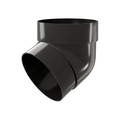 Фото №0 Колено трубы 67 град. ПВХ GL черное (RAL 9005)