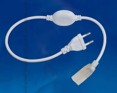 фото Провод для ленты 220В UCX-Q220 SP2/A67-NNN WHITE 1 STICKER Провод электрический для подключения монохромных светодиодных лент Светодиодная лента ULS-3528/2835 сетевого напряжения к сети 220В. 7х10мм.