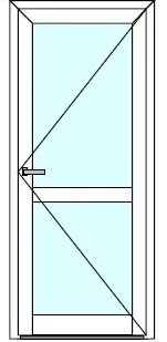 фото Дверь алюминиевая внутренняя "холодная" Вариант 2