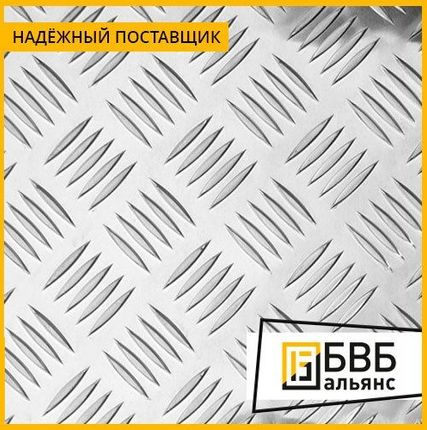 Фото №1 Лист алюминиевый рифленый 1105АНр 2 мм квинтет