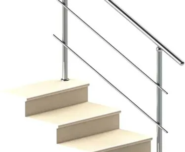 фото Перила из нержавеющей стали с одним, двумя и тремя ригелями