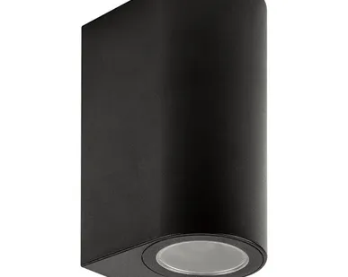 фото Светильник уличный UUL-P52A 2х6W-GU10 IP65 BLACK под две лампы GU10 архитектурный накладной корпус черный TM Uniel