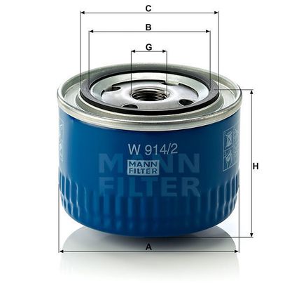 Фото №0 Фильтр масляный MANN-FILTER W 914/2