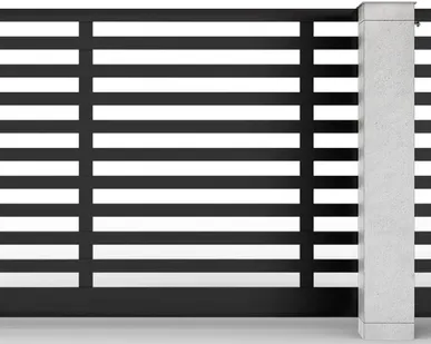 фото Откатные ворота ал-профиль черные горинонтальные 4000х2000 мм