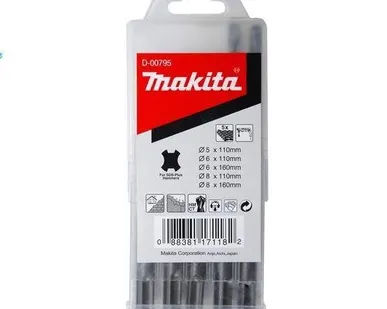 фото Набор буров SDS-PLUS (5; 6; 8х110; 6; 8х160) (уп.5шт) Makita D-00795