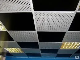 фото Звукопоглощающие потолки подвесные алюминиевые