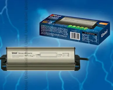 фото Блок питания UET-VAL-100A67 Блок питания для светодиодов с защитой от короткого замыкания и перегрузок, алюминиевый корпус, 100Вт, 12В, IP67, 2 выходных канала