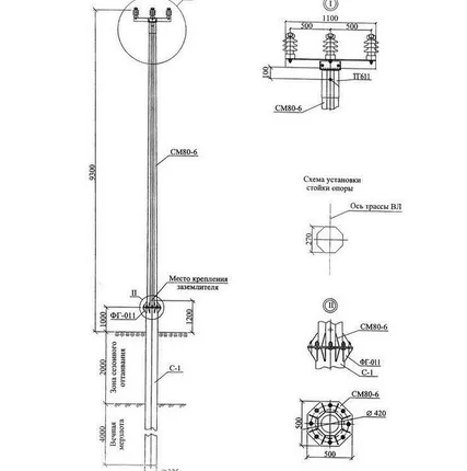 Фото №0 Опора стальная многогранная Пс10-13