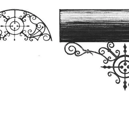 Фото №0 Кованый козырек над крыльцом "Виктория", арт. К.К.2