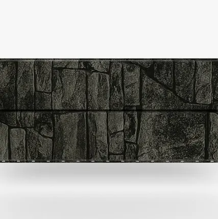 Фото №0 Сайдинг Металлический сайдинг «Евробрус» покрытие Камень Россия, эконом, 0.4-0.45 мм