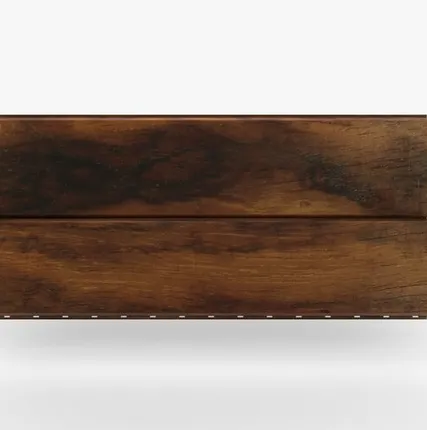 Фото №0 Сайдинг Металлический сайдинг «Евробрус» покрытие 3D мореный тик Россия, эконом, 0.4-0.45 мм