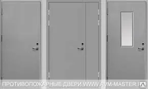 фото Двери DoorHan противопожарные EI 60 одностворчатые остекленные RAL7035 серы