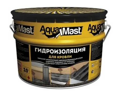 фото Мастика Технониколь AquaMast битумно-резиновая гидроизоляционная для кровли 10кг