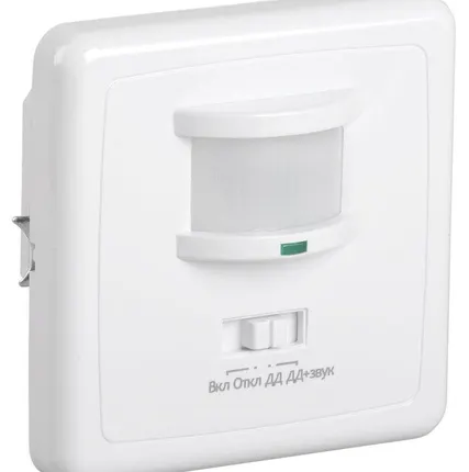 Фото №0 Детектор движения ДД 035 500Вт угол обз. 140град. дальн. 12м IP20 бел. ИЭК LDD12-035-500-001