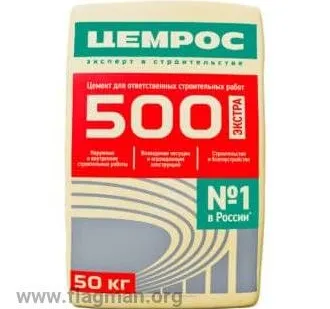 фото Цемент М-500 50кг (ЦЕМ I 42,5 Б) Сенгилей