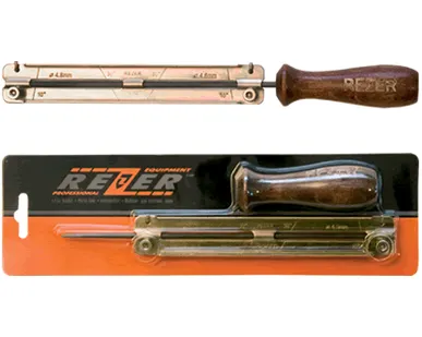фото Набор для заточки цепи "REZER" 4.0мм (обойма, шаблон, напильник круглый)